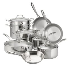 Wayfair | 14 or More Piece Stainless Steel Cookware Sets You'll